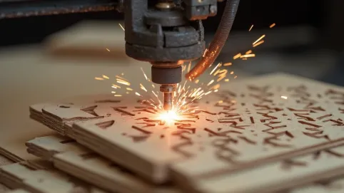 cięcie laserem sklejki