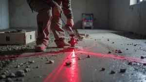 Poziomowanie posadzki laserem